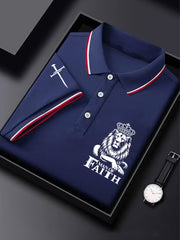 Man Faith Cross Man Of Faith Print Short Sleeve Top