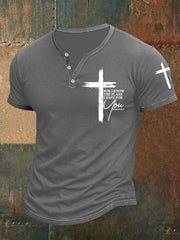 Men's Jeremiah 29:11 Christian Religious Bible Verse Cross Print Tee