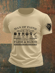 Men's Man of Faith Armor of God Cotton Short SleeveT-shirt