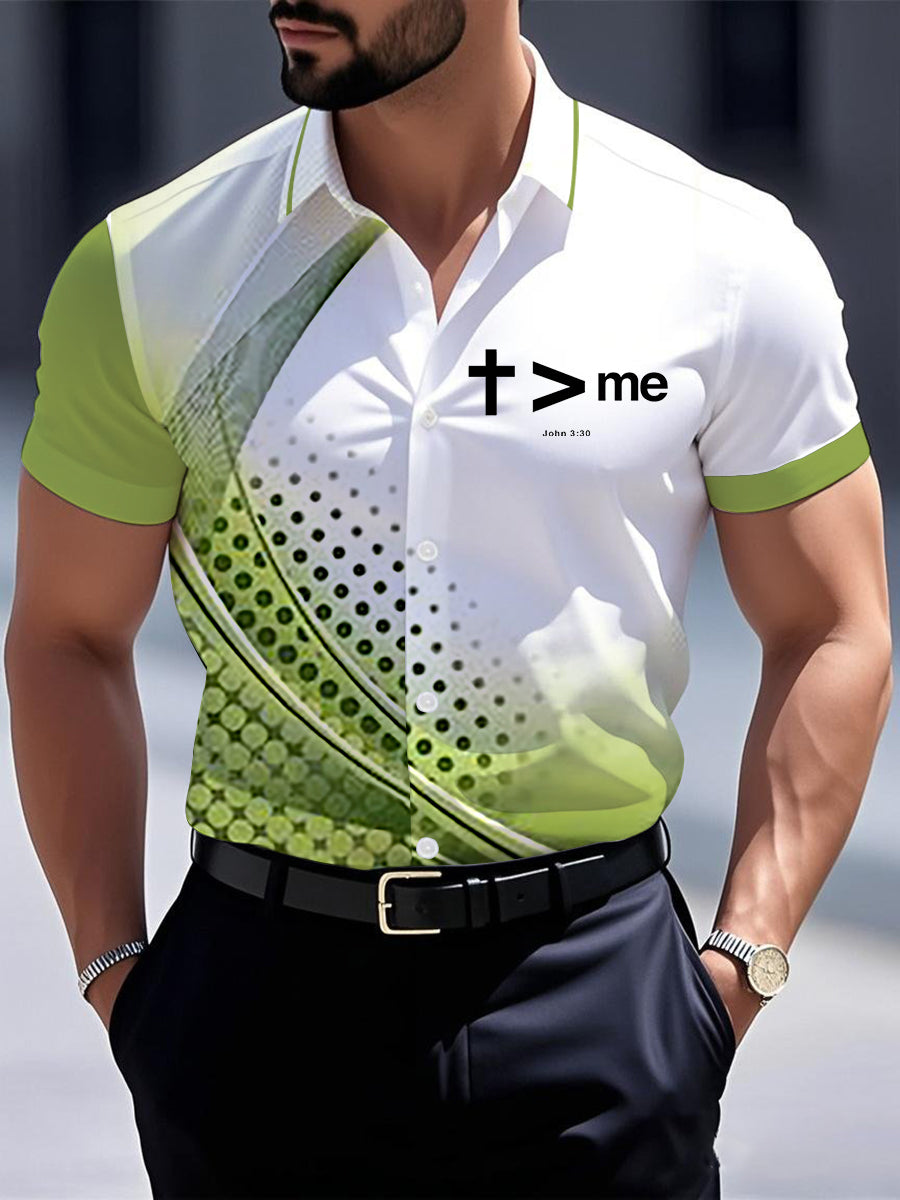 Men's Jesus ＞ Me Short Sleeve Shirt
