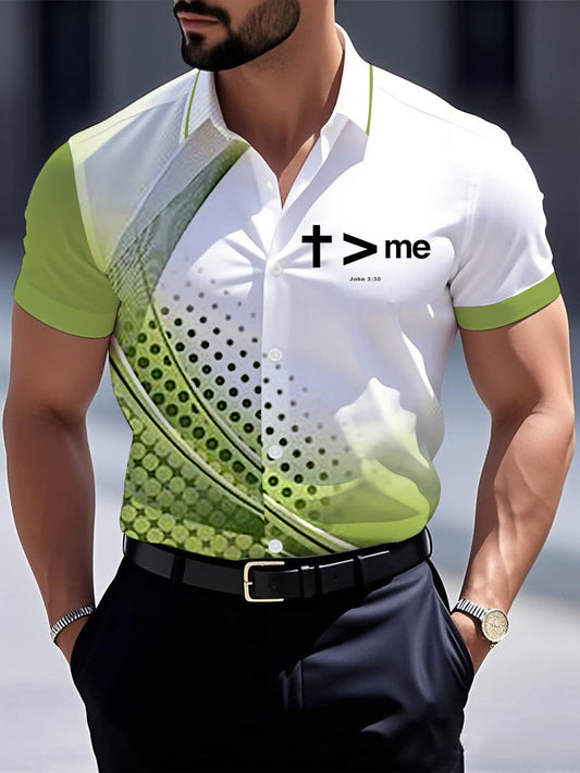 Men's Jesus ＞ Me Short Sleeve Shirt