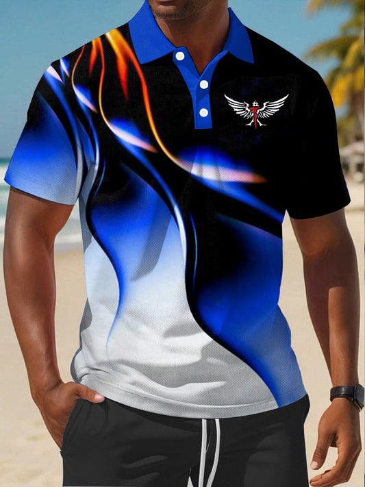 Men's Faith Cross Casual Business Short Sleeve Shirt