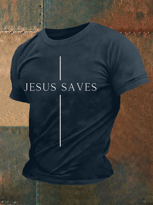 Men's Jesus Saves Short-sleeved T-shirt