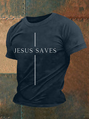 Men's Jesus Saves Short-sleeved T-shirt