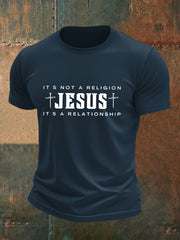 Men's Jesus It's No Religion It's A Relationship Short Sleeve T-shirt
