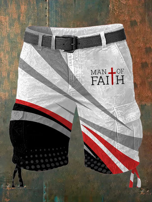 Men's Man Of Faith Cross Shorts