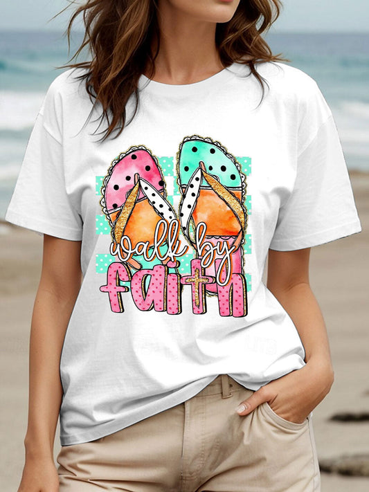 Women's Walk By Faith Printed Casual T-Shirt