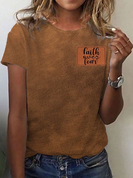 Women's Faith Over Fear Short-sleeved T-shirt