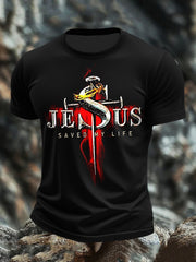 Men's Jesus Saved My Life Short Sleeves T-shirt