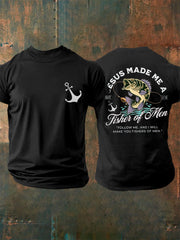 Men's Jesus Made Me A Fisher Of Men Casual Tee