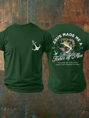 Men's Jesus Made Me A Fisher Of Men Casual Tee