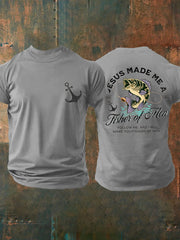 Men's Jesus Made Me A Fisher Of Men Casual Tee