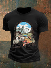 Men's Fisher Of Men Matthew 4:19 Bible Verse Casual Tee