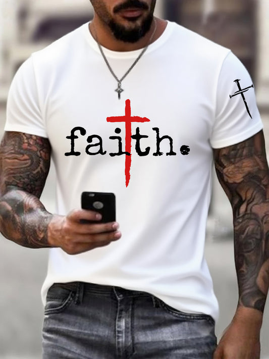 Men's Faith Cross Casual Tee