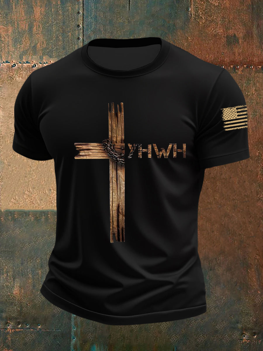 Men's Yhwh Cross Short Sleeves T-shirt