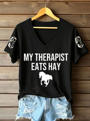 Women's Funny Western Horse Lover Short Sleeve T-Shirt