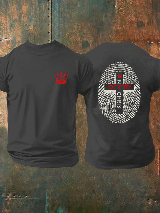 Men's Identity in Christ Printed Casual T-Shirt