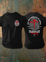 Men's You Are Complete In Christ Printed Casual T-Shirt