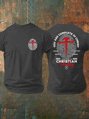 Men's You Are Complete In Christ Printed Casual T-Shirt