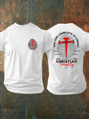 Men's You Are Complete In Christ Printed Casual T-Shirt