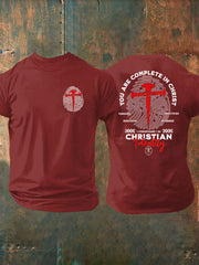 Men's You Are Complete In Christ Printed Casual T-Shirt