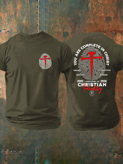 Men's You Are Complete In Christ Printed Casual T-Shirt