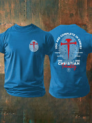 Men's You Are Complete In Christ Printed Casual T-Shirt