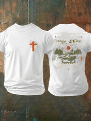 Men's Whosoever Shall Call In The Name Of Jesus Christ Printed Casual T-Shirt