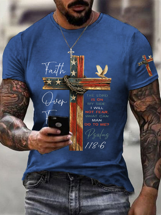 Men's Faith Over Fear Cross Short Sleeve T-shirt