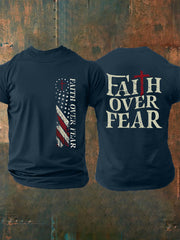 Men's Faith Over Fear Cross Short Sleeve T-shirt