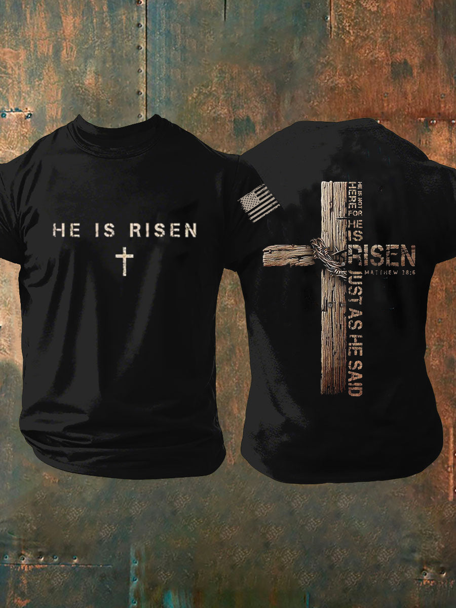 Men's He Is Risen Short Sleeves T-shirt