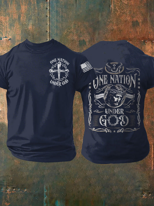 Men's One Nation Under God Short-sleeved T-shirt