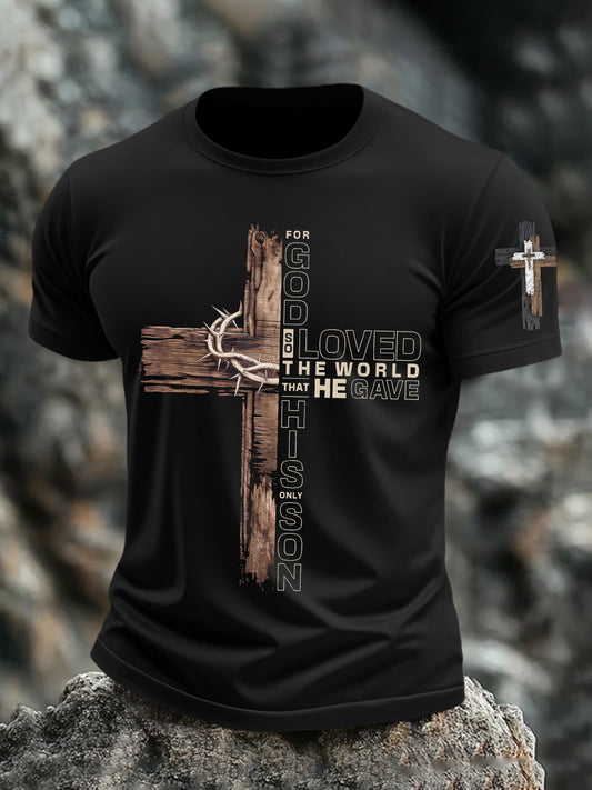 Men's For God So Loved The World Short Sleeves T-shirt