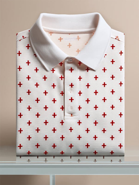 Men's Cross Business Shirt Short Sleeve Shirt