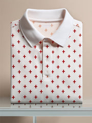 Men's Cross Business Shirt Short Sleeve Shirt