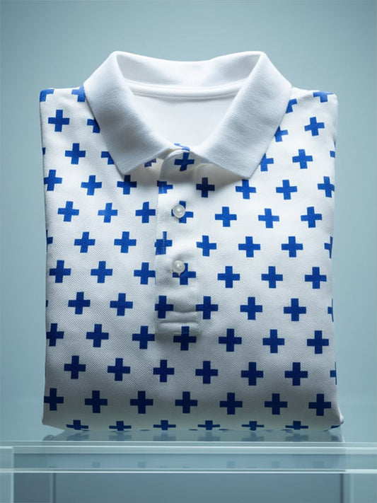 Men's Cross Business Shirt Short Sleeve Shirt