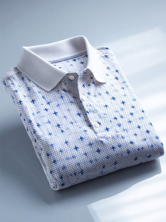 Men's Cross Business Shirt Short Sleeve Shirt