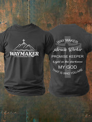 Men's Faith Waymaker Print Short-Sleeved T-Shirt