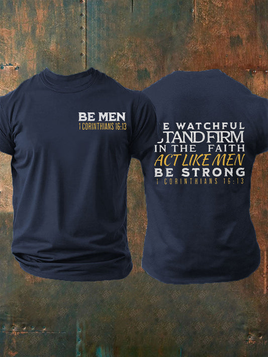 Men's Be Men Faith Short-sleeved T-shirt