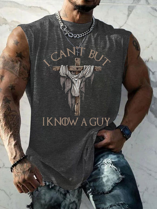 Men's I Can't But I Know A Guy Printed Vest