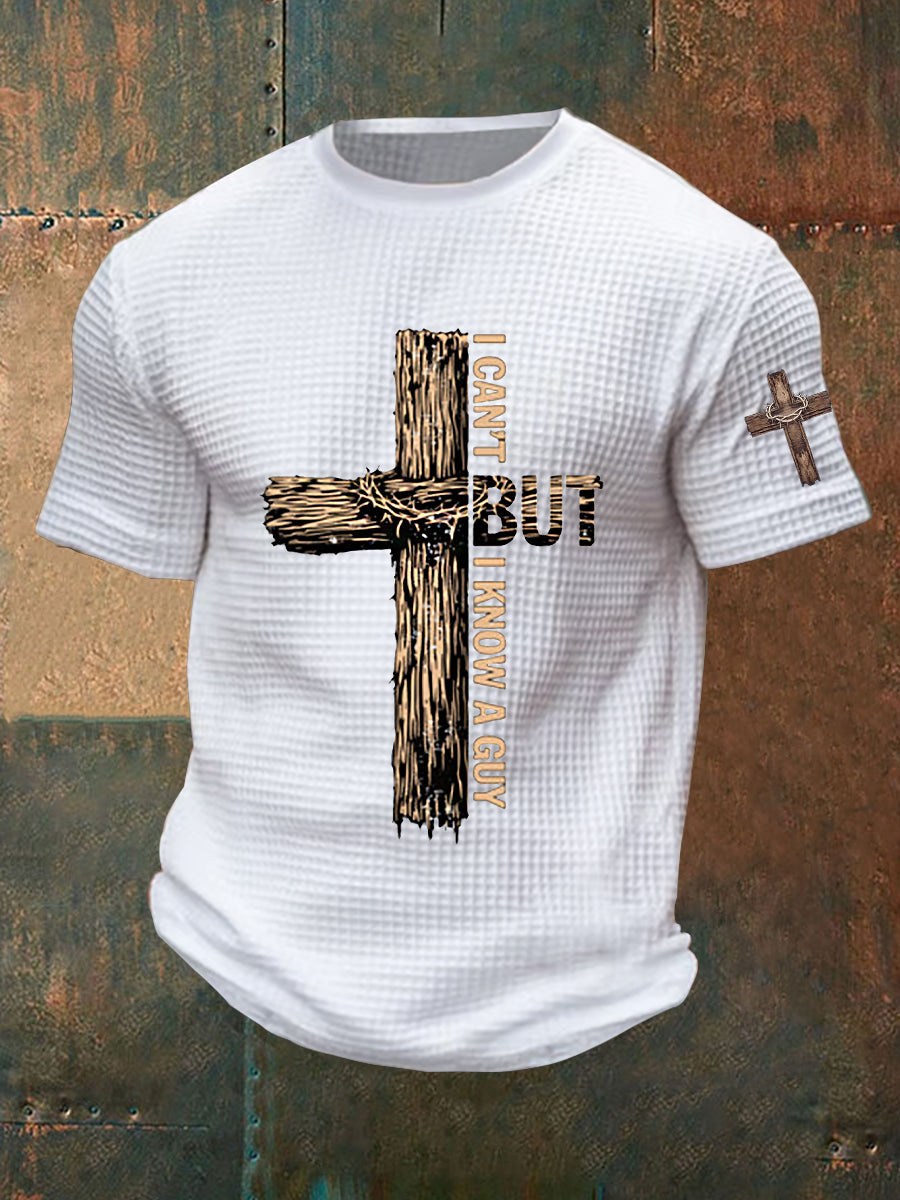 Men's I Can't But I Know A Guy Waffle Short Sleeve Top