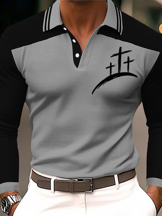 Men's Faith Cross Printed Casual Top