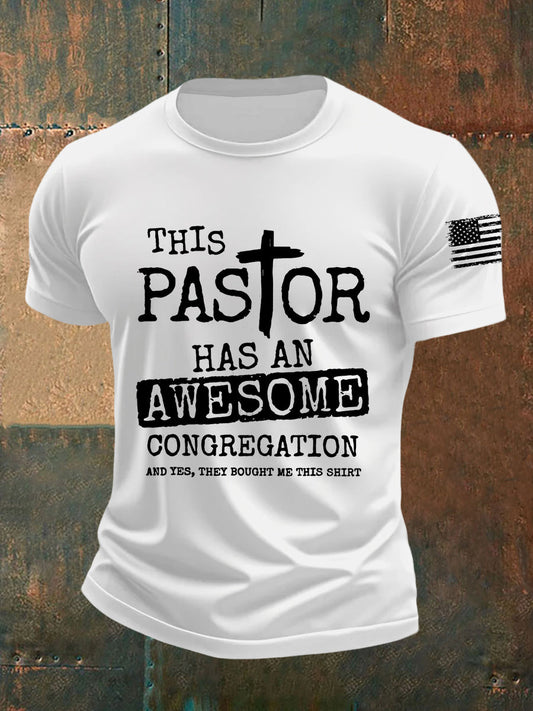 Men's This Pastor Has An Awesome Congregation Short-sleeved T-shirt