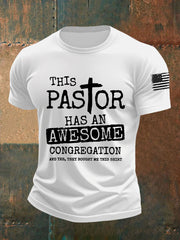 Men's This Pastor Has An Awesome Congregation Short-sleeved T-shirt