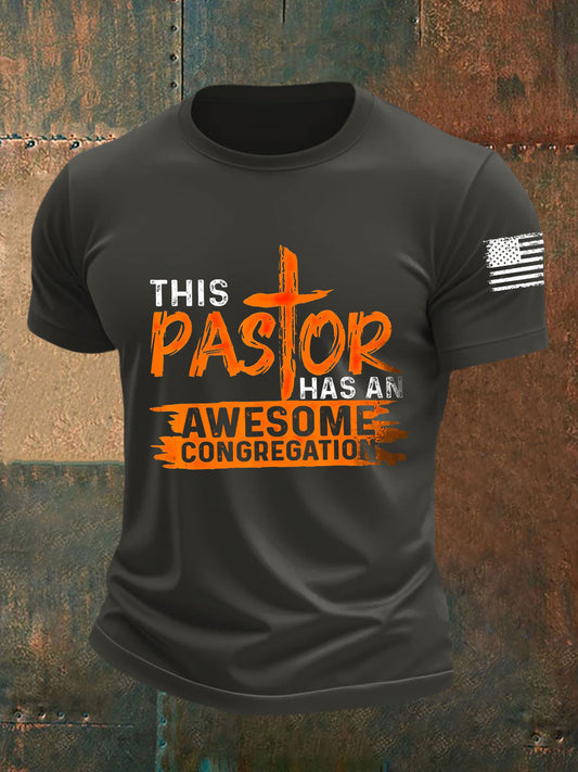 Men's This Pastor Has an Awesome Congregation Short-sleeved T-shirt