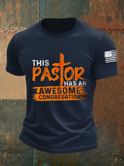Men's This Pastor Has an Awesome Congregation Short-sleeved T-shirt