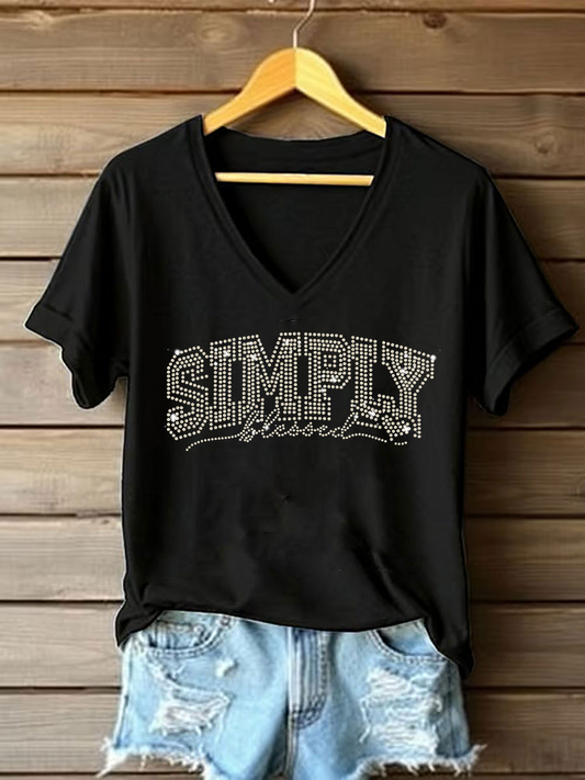 Women's Simply Blessed Print Casual T-shirt