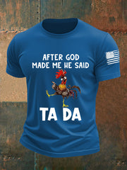 Men's After God Made me He Said Ta Da Short-sleeved T-shirt