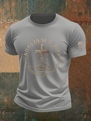 Men's Rooted in Christ Printed Casual T-shirt