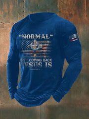 Men's Normal Isn't Coming Back Jesus Is Print T-shirt